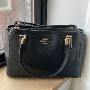 LIKE NEW Coach black mini Christie crossbody with detachable straps